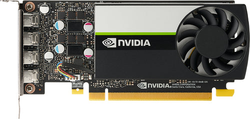 HP NVIDIA T1000, 4 GB, GDDR6, 128-bit, 896 CUDA Cores, PCI Express 3.0 x 16, 4xMini DisplayPort, 50 W HP NVIDIA T1000, 4 GB, GDDR6, 128-bit, 896 CUDA Cores, PCI Express 3.0 x 16, 4xMini DisplayPort, 50 W